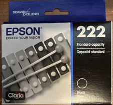 Epson 222 Black Ink Cartridge Standard Capacity B.B.1/29  sealed in damaged box picture