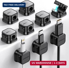 JOYROOM 9 Pack Magnetic Cable Clips, Cord Organizer Adhesive Wire Holder | Home picture