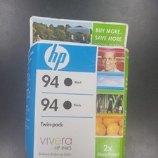 Twin-Pak 2 New Genuine HP 94 Black Ink Cartridges 2010 NEW picture