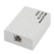 Telephone Fax RJ11 Line ADSL Modem Micro Filter Splitter Adapter White picture