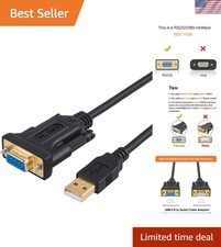 Versatile 3.3 FT USB to DB9 Adapter with PL2303 Chip - Perfect for Scanners picture