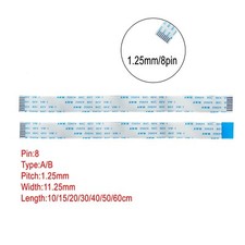 8Pin 1.25mm FFC Flexible Flat Cable AWM VW-1 20624 80C 10/15/20/30/40/50/60 CM picture