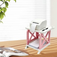 Double Tiers Printer Shelf 2 Tier Printer Table with Storage Shelf Open picture