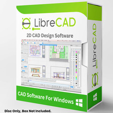 Libre Cad 2D - Computer Aided Design CAD Software Package for Windows on CD picture