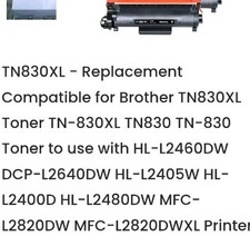 TN830xl 4 Pieces.4 Black. Compatible For Brother And More. See. Pics.  picture