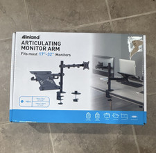 Inland Desk Mount Monitor Arm 17-32in VESA 75/100 Tilt Rotate Black MC-562878 picture