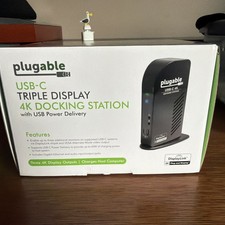 New Plugable USB Type-C Triple 4K Display Docking Station UD-ULTC4K FastShipping picture