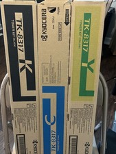 TK-8317 Kyocera Toner Kits Cartridges Only Open Box New Black Cyan Yellow picture