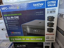 Brother MFC-J985DW XL Wireless Inkjet All-In-One Color Printer 3-Set 2yr Ink NIB picture