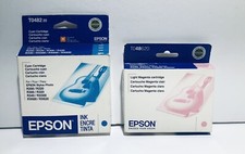 Lot Of 2 EPSON TO48220 Cyan &  TO48620 Magenta Ink Cartridges New Sealed picture