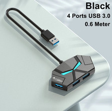 1pc  Black 4/7 Port USB 3.0 Hub 5Gbps Type C Power USB Splitter Dock - NEW picture