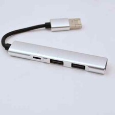 Multifunction 4 in 2 usb hub USB lighting to USB2.0*2+Type C+IOS type c hub adap picture
