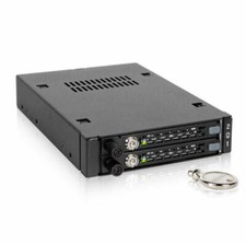 Icy Dock Tough Armor Rugged Full Metal 2 x 2.5inch SAS/SATA HDD/SSD, MB492SKL-B picture