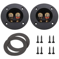 YTYKINOY 2 Pcs 3” Round Speaker Box Terminal Cup, Binding 3 inches, Black picture