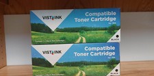 2 Pack- Vista Ink Compatible Black Toner Cartridge Replacement for HP 78A CE278A picture