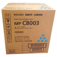 (No-Tariff) Ricoh MP C8003 Toner Cartridge 842199 Cyan  Genuine OEM Sealed picture