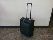KLUGE BLACK TOP GRAIN ROLLING COMPUTER BRIEFCASE ATTACHE picture
