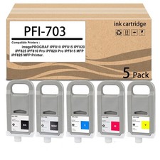 5 Pack PFI-703  Ink Tank PFI703MBK PFI703BK PFI703C PFI703M PFI703Y for imagePRO picture