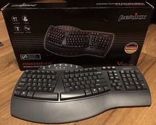 Perixx Periboard 612 Wireless Ergonomic Keyboard, Dual Band, Plug & Play, Black  picture