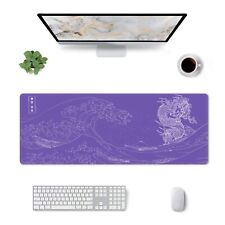 Purple Sea Wave Japanese Dragon Large Mouse Pad XL Extended Gaming Mice Pad D... picture