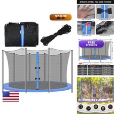 Trampoline Net Replacement 8 Straight Poles 12 FT picture