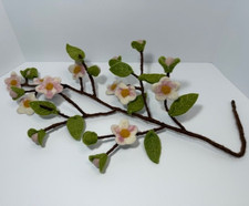Felted Wool Cherry Blossom Stem, 31 x 12