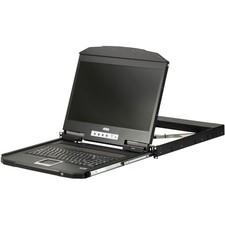 Aten 1U Ultra Short Depth Single Rail WideScreen LCD Console (USB / VGA)-TAA picture