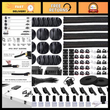 Cable Management Organizer Kit - 192PCS, 4 Cable Sleeves, Tidy Up Wires & Cords picture