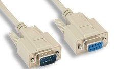 50ft DB9 Serial Male to Female 9-Wire Straight Thru Extension Cable picture