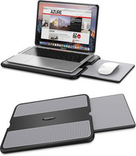 Portable Laptop Lap Desk with Retractable Mouse Pad Tray for Bed Sofa Travel picture