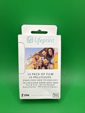 Lifeprint 50 Pack White Zink Sticky Photo Film for 2x3 Printer Hyperphotos picture