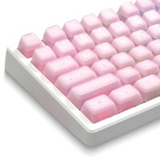 132 Keys Translucent Pink PBT Double Shot Keycap Set MDA Profile Custom picture