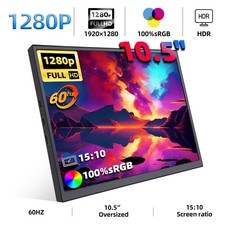 ZSUS 10.5 Inch Portable Monitor 1280P Full HD Gaming Screen for Laptop PC PS4 5 picture