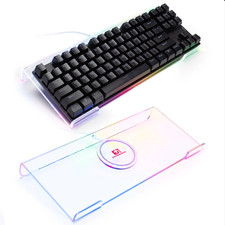 Mambasnake Premium Acrylic Computer Keyboard Stand, RGB LED Backlit Key Holder picture