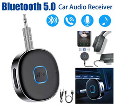 Bluetooth 5.0 AUX Car Adapter Wireless Audio Receiver Handsfree Stereo picture