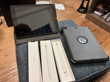 Apple iPad 9th Gen With Open Box Apple Pencil, Otterbox and Speck Cases Bundle picture