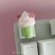 Sakura Artisan Resin Keycap Handmade Custom MX Cherry Mechanical Keyboard picture