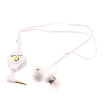 RETRACTABLE EARPHONES HEADPHONES 3.5MM PLUG W MIC HANDS-FREE HEADSET for TABLETS picture
