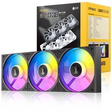 Antec Connect C120 Reverse ARGB Black Case Fan 3-Pack 120mm PWM Triple Kit picture