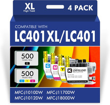 LC401XL LC401 MFC-J1010DW Ink Cartridges for Brother Printer 401XL LC 401 for MF picture