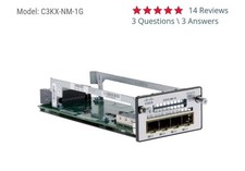 73-12298-04 B0+ Cisco Catalyst C3KX-NM-1G V01 1Gbps 4-Port SFP Network Module picture