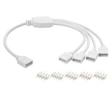 4Pin LED Splitter Cable, 12V 1 to 4 Female 4 Pin LED Strip Connector picture