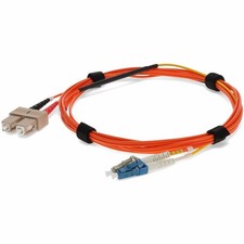 AddOn 2m LC (Male) to SC (Male) Orange OM1 & OS1 Duplex Fiber Mode Conditioning picture