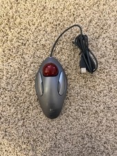 Logitech T-BC21 Trackman Trackball USB Mouse Marble Ball Tested Working picture