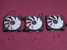Deepcool 120mm Color LED Desktop PC Case Fan 3 Pack RF 120FS Molex Only Untested picture