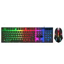 Gaming Wireless Ergonomic Mechanical Rainbow Backlit Keyboard & Mouse Combo  picture