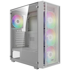 GAMDIAS White ATX Mid Tower Gaming Computer PC Case with Side Tempered Glass,... picture