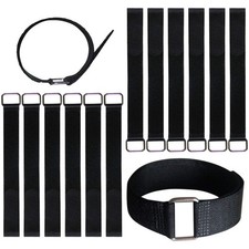 12 Inch Reusable Fastening Cable Straps - Hook and Fixing Straps - 12 Pack picture