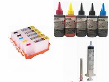 5 Pack Empty HP 564 564xl Refillable Ink Cartridge Set with 500ml refill ink picture