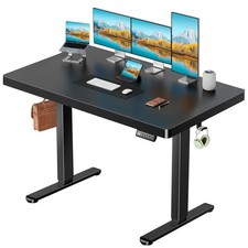 Electric Standing Desk 63x30 Height Adjustable Sit Stand Home Office Black Cable picture